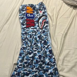 Bape blue camouflage hoodie